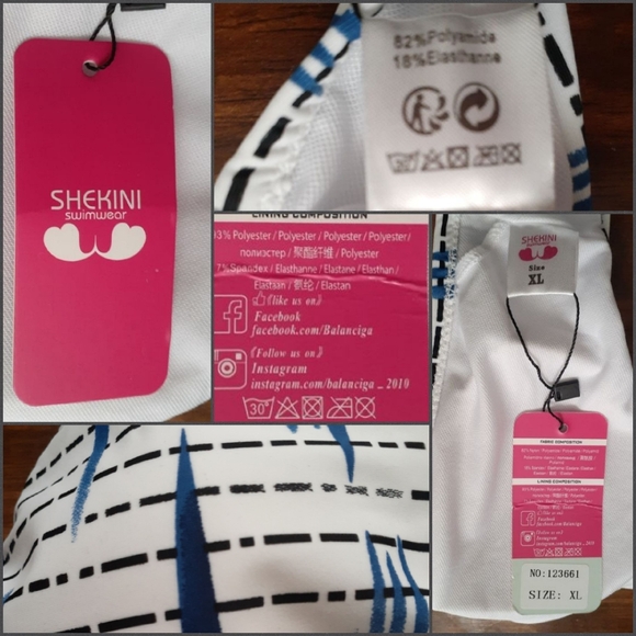 NWT {2 Bikini Tops} Shekini Large - Picture 8 of 16